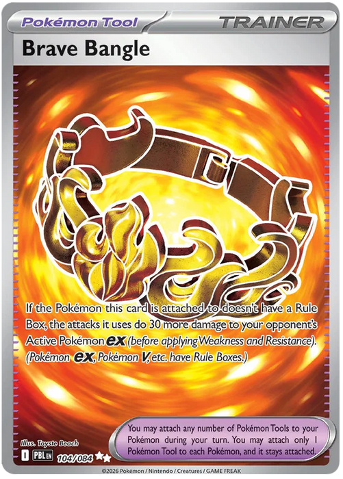 Brave Bangle 104/084 Ultra Rare Pokemon Card (Mega Evolution Pitch Black)