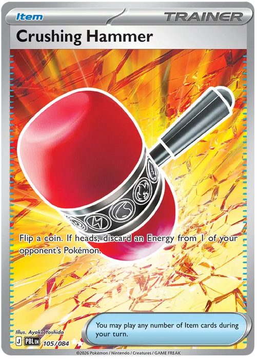 Crushing Hammer 105/084 Ultra Rare Pokemon Card (Mega Evolution Pitch Black)