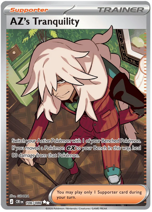 AZ's Tranquility 106/086 Ultra Rare Pokemon Card (Mega Evolution Chaos Rising)