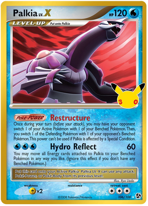 Palkia LV.X 012/030 Rare Pokemon Card (30th Anniversary Classic Collection)