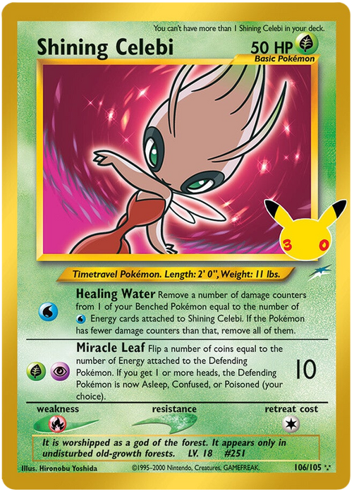 Shining Celebi 006/030 Rare Pokemon Card (30th Anniversary Classic Collection)