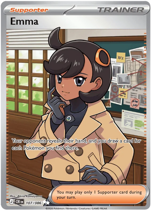 Emma 107/086 Ultra Rare Pokemon Card (Mega Evolution Chaos Rising)