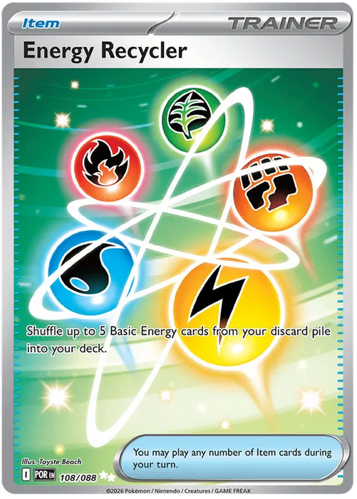 Energy Recycler 108/088 Ultra Rare Pokemon Card (Mega Evolution Perfect Order)