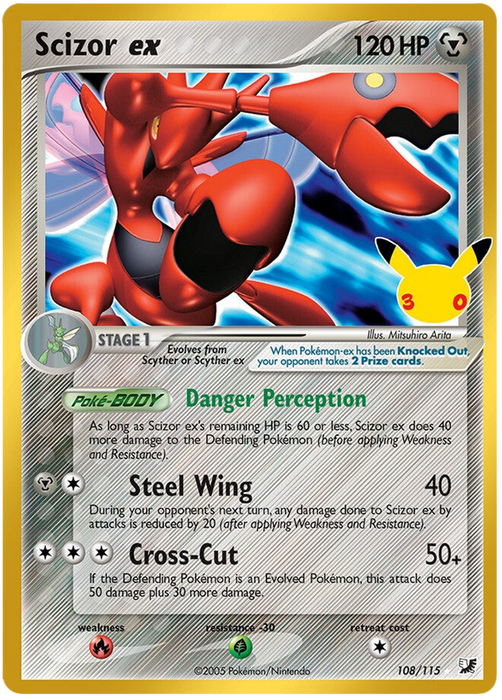 Scizor ex 010/030 Rare Pokemon Card (30th Anniversary Classic Collection)