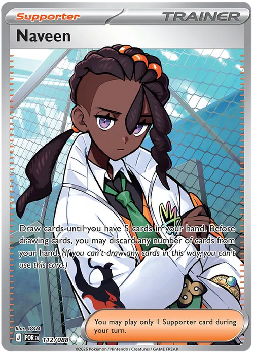 Naveen 112/088 Ultra Rare Pokemon Card (Mega Evolution Perfect Order)