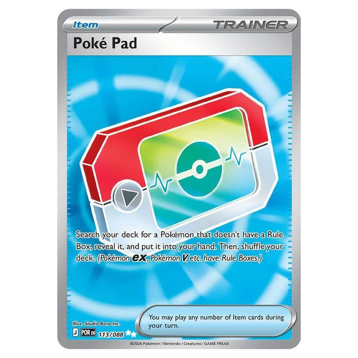Poké Pad 113/088 Ultra Rare Pokemon Card (Mega Evolution Perfect Order)