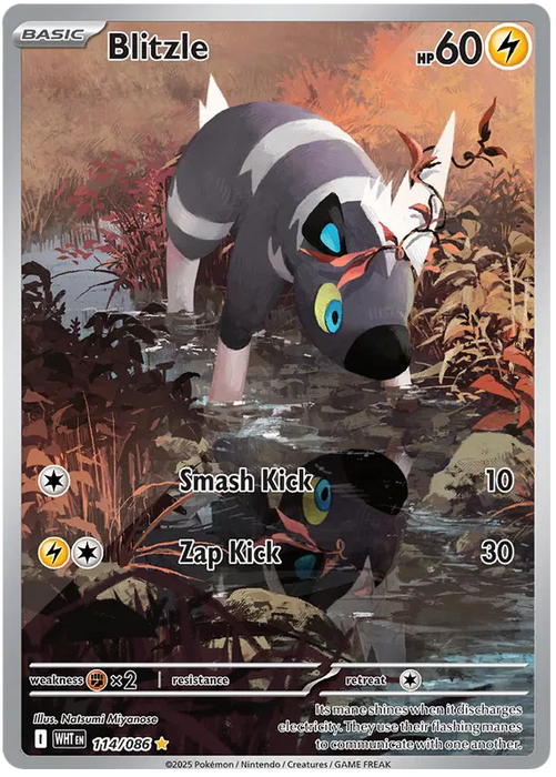 Blitzle 114/086 Illustration Rare Pokemon Card (Scarlet & Violet White Flare)