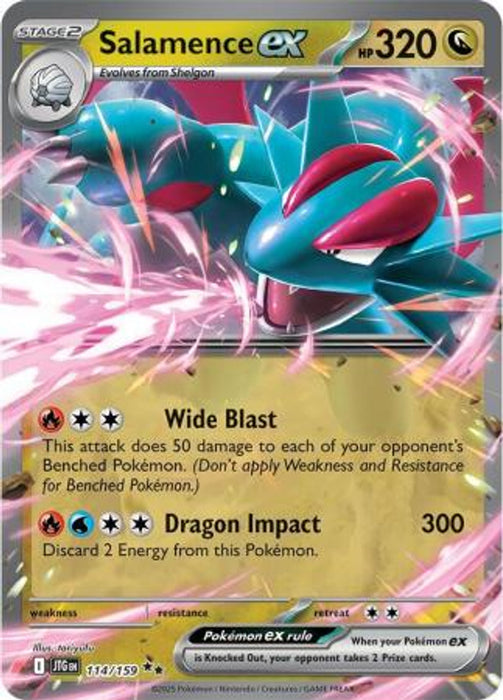 Salamence ex 114/159 Double Rare Pokemon Card (Scarlet & Violet Journey Together)