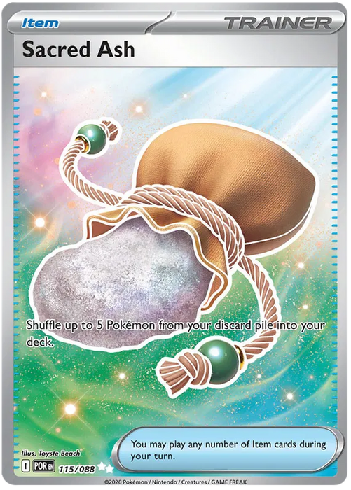 Sacred Ash 115/088 Ultra Rare Pokemon Card (Mega Evolution Perfect Order)
