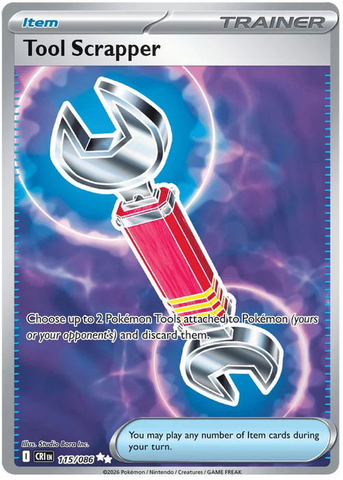 Tool Scrapper 115/086 Ultra Rare Pokemon Card (Mega Evolution Chaos Rising)