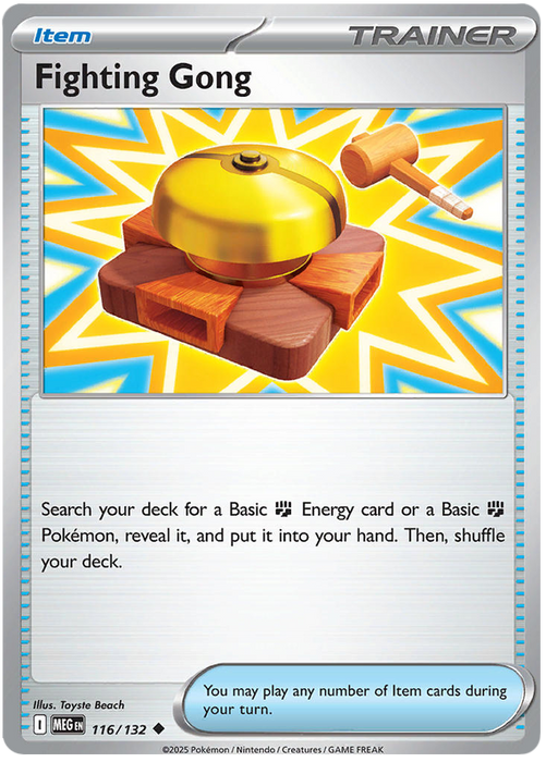 Fighting Gong 116/132 Uncommon Pokemon Card (Mega Evolution Base Set ME01)
