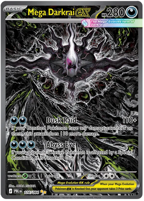 Mega Darkrai ex 116/084 Special Illustration Rare Pokemon Card (Mega Evolution Pitch Black)