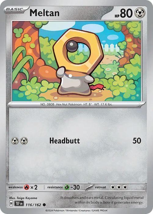 Meltan 116/162 Common Pokemon Card (SV Temporal Forces)