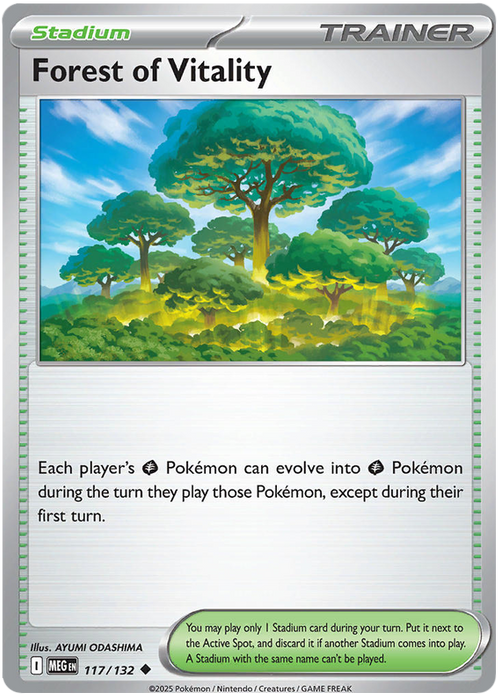 Forest of Vitality 117/132 Uncommon Pokemon Card (Mega Evolution Base Set ME01)
