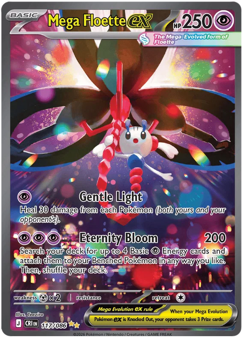 Mega Floette ex 117/086 Special Illustration Rare Pokemon Card (Mega Evolution Chaos Rising)