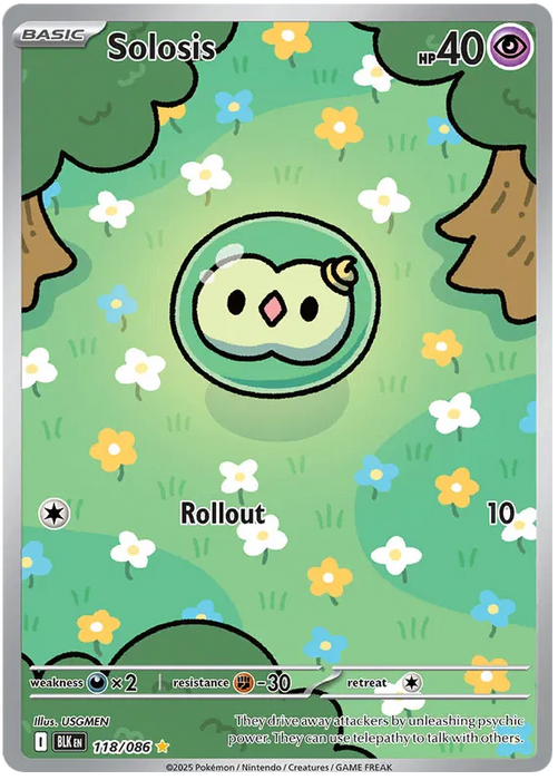 Solosis 118/086 Illustration Rare Pokemon Card (Scarlet & Violet Black Bolt)