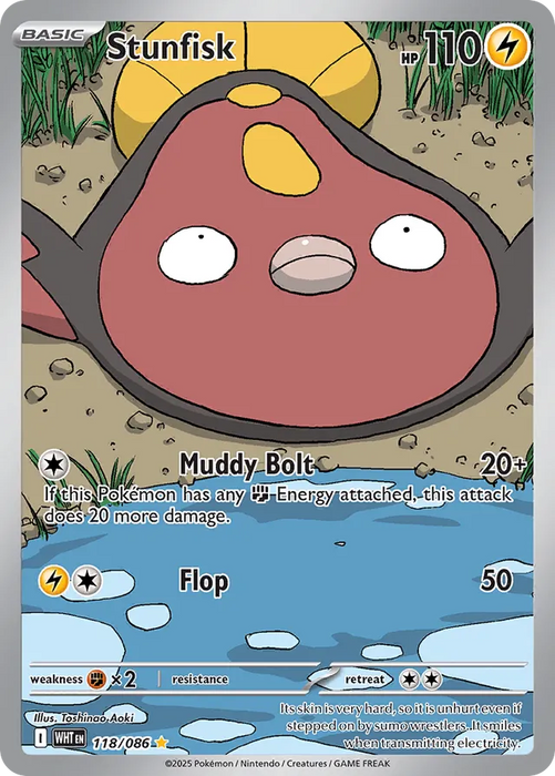 Stunfisk 118/086 Illustration Rare Pokemon Card (Scarlet & Violet White Flare)