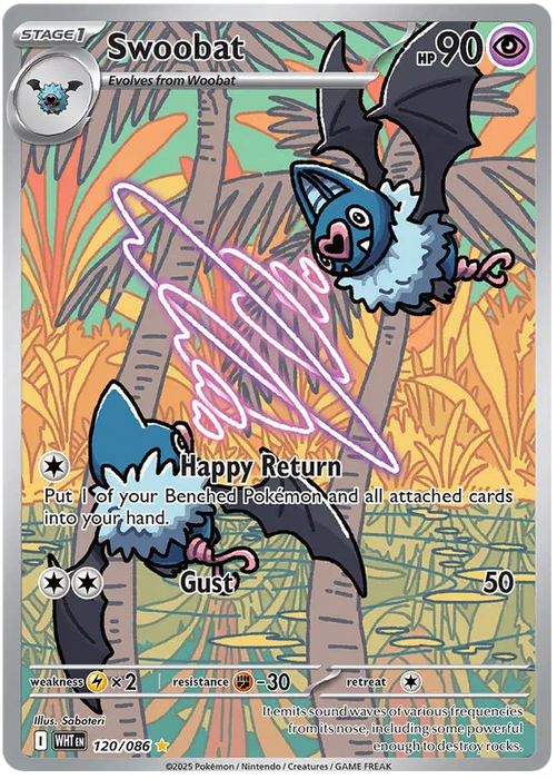 Swoobat 120/086 Illustration Rare Pokemon Card (Scarlet & Violet White Flare)
