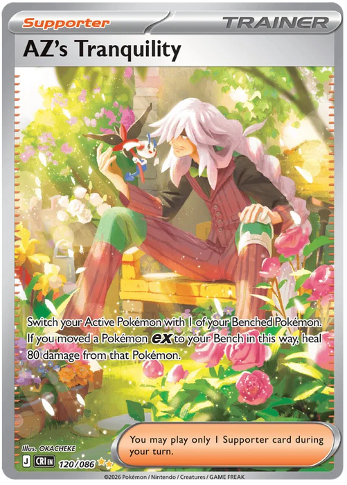 AZ's Tranquility 120/086 Special Illustration Rare Pokemon Card (Mega Evolution Chaos Rising)