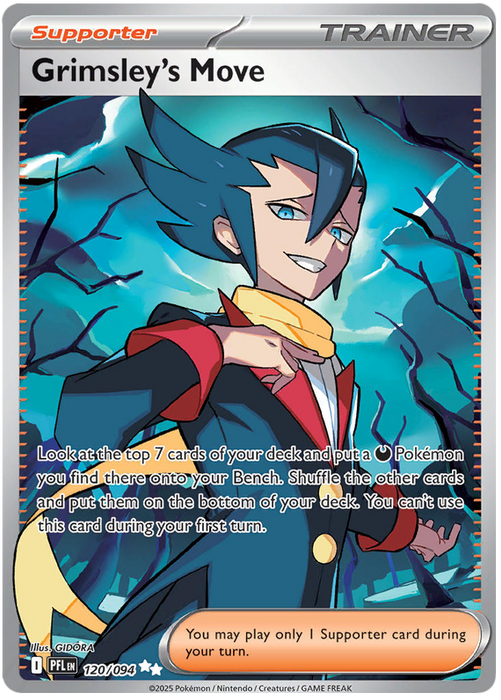 Grimsley's Move 120/094 Ultra Rare Pokemon Card (Mega Evolution Phantasmal Flames)