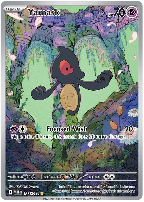 Yamask 122/086 Illustration Rare Pokemon Card (Scarlet & Violet White Flare)