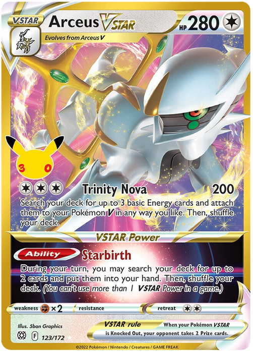Arceus VSTAR 029/030 Rare Pokemon Card (30th Anniversary Classic Collection)