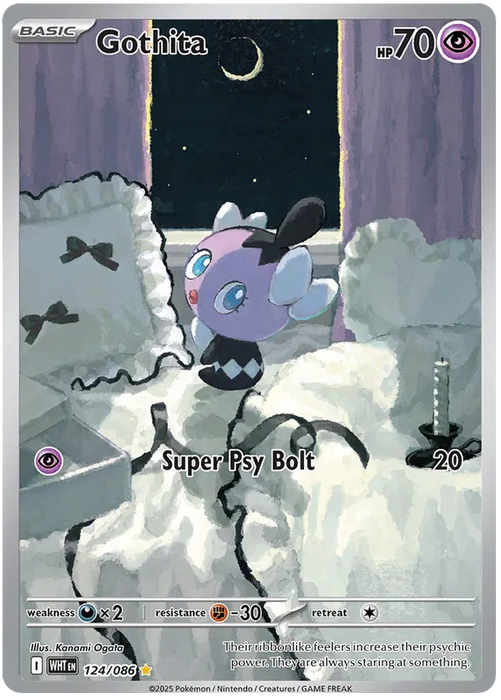 Gothita 124/086 Illustration Rare Pokemon Card (Scarlet & Violet White Flare)