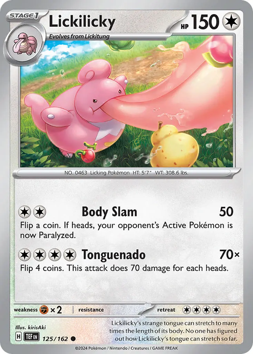 Lickilicky 125/162 Common Reverse Holo Pokemon Card (SV Temporal Forces)
