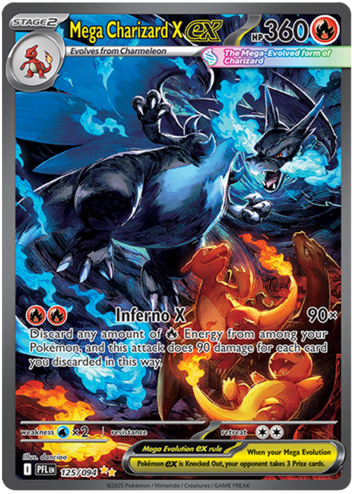 Mega Charizard X 125/094 Special Illustration Rare Pokemon Card (Mega Evolution Phantasmal Flames)