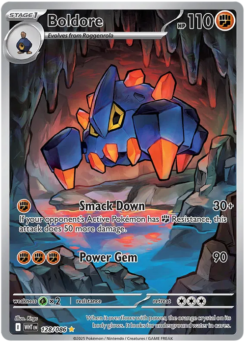 Boldore 128/086 Illustration Rare Pokemon Card (Scarlet & Violet White Flare)