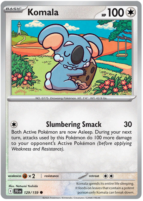 Komala 129/159 Common Pokemon Card (Scarlet & Violet Journey Together)