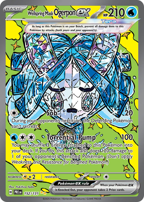 Wellspring Mask Ogerpon ex 152/131 Special Illustration Rare Pokemon Card (Scarlet & Violet Prismatic Evolutions)