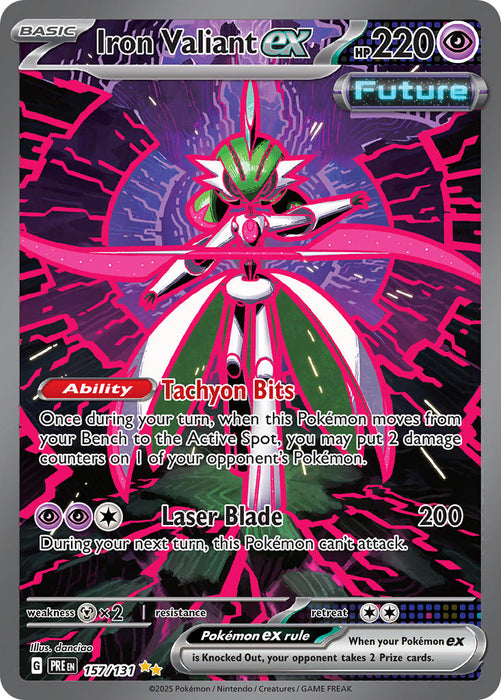 Iron Valiant ex 157/131 Special Illustration Rare Pokemon Card (Scarlet & Violet Prismatic Evolutions)
