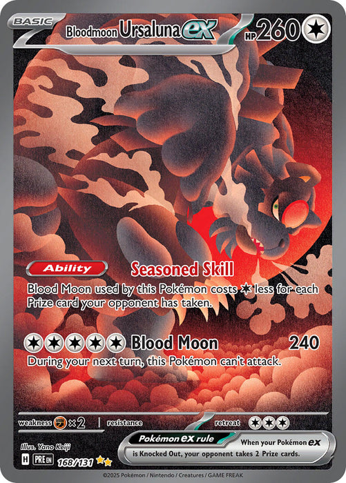 Bloodmoon Ursaluna ex 168/131 Special Illustration Rare Pokemon Card (Scarlet & Violet Prismatic Evolutions)