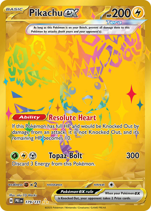 Pikachu ex 179/131 Hyper Rare Pokemon Card (Scarlet & Violet Prismatic Evolutions) Pikachu ex 179/131 Hyper Rare Pokemon Card (Scarlet & Violet Prismatic Evolutions)