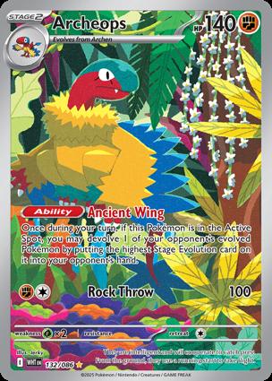 Archeops 132/086 Illustration Rare Pokemon Card (Scarlet & Violet White Flare)