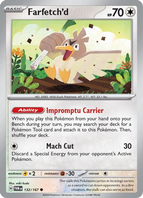 Farfetch'd 132/167 Common Pokemon Card (SV Twilight Masquerade)