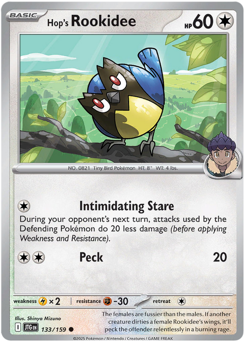 Hop's Rookidee 133/159 Common Pokemon Card (Scarlet & Violet Journey Together)