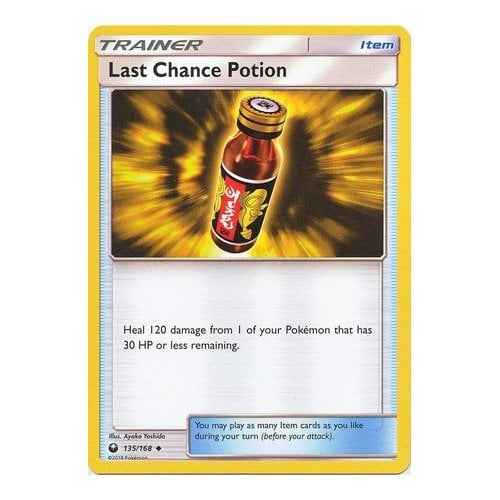 Last Chance Potion 135/168 Uncommon Pokemon Card (Celestial Storm) — Titan  Cards Ltd