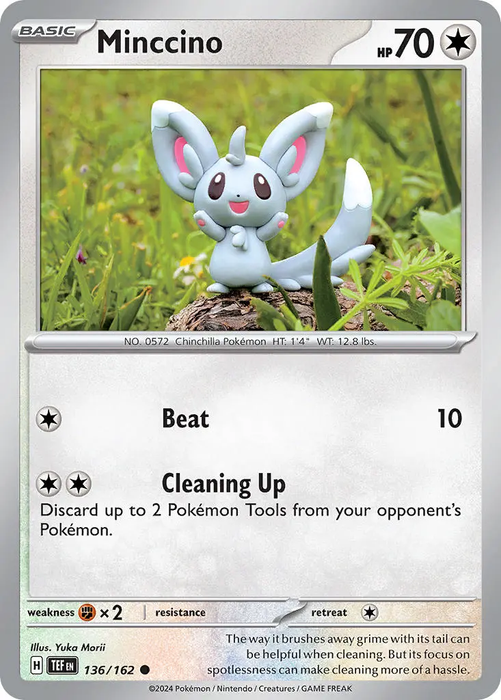 Minccino 136/162 Common Pokemon Card (SV Temporal Forces)