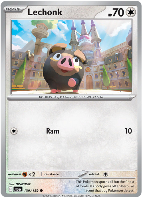 Lechonk 139/159 Common Pokemon Card (Scarlet & Violet Journey Together)