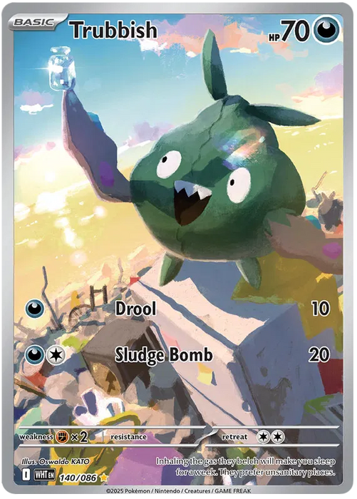 Trubbish 140/086 Illustration Rare Pokemon Card (Scarlet & Violet White Flare)