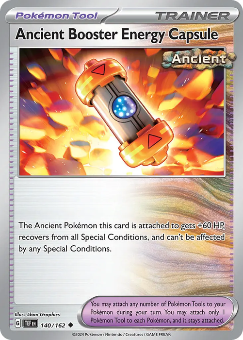 Ancient Booster Energy Capsule 140/162 Uncommon Pokemon Card (SV Temporal Forces)