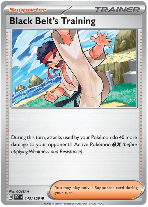 Black Belt's Training 143/159 Common Pokemon Card (Scarlet & Violet Journey Together)