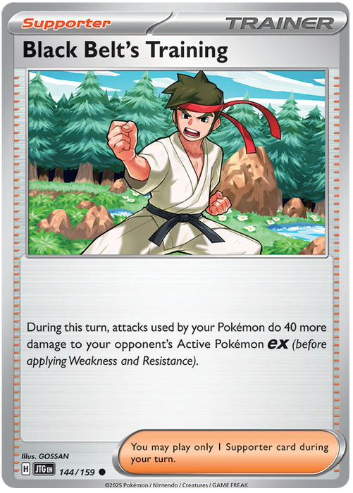 Black Belt's Training 144/159 Common Pokemon Card (Scarlet & Violet Journey Together)