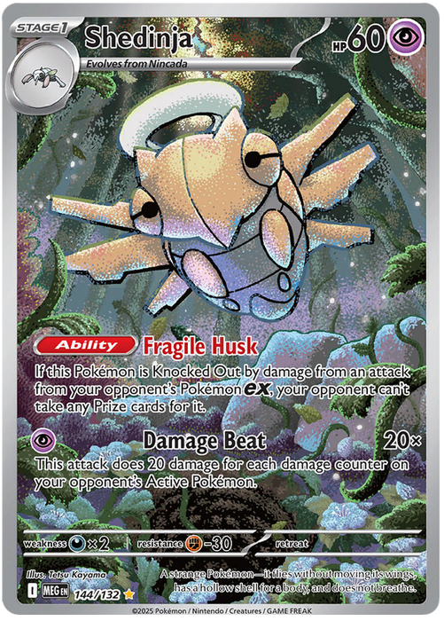 Shedinja 144/132 Illustration Rare Pokemon Card (Mega Evolution Base Set ME01)