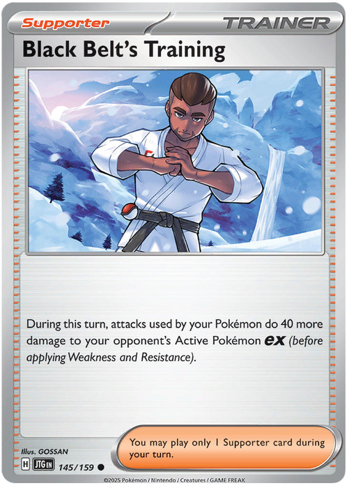 Black Belt's Training 145/159 Common Pokemon Card (Scarlet & Violet Journey Together)