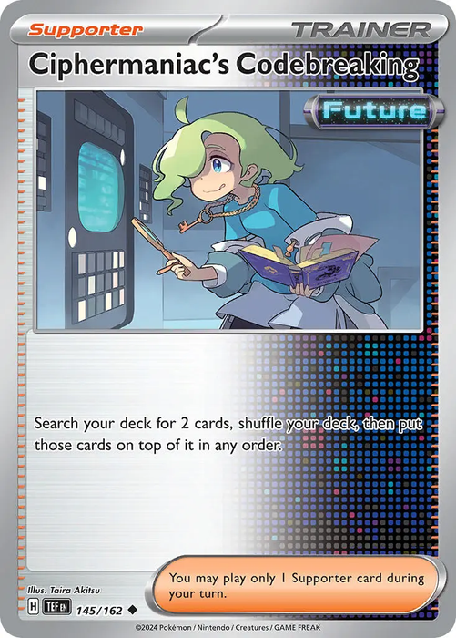 Ciphermaniac's Codebreaking 145/162 Uncommon Reverse Holo Pokemon Card (SV Temporal Forces)