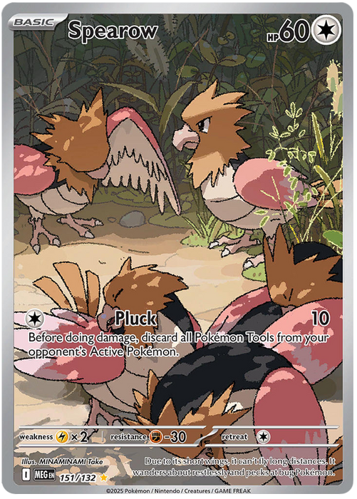Spearow 151/132 Illustration Rare Pokemon Card (Mega Evolution Base Set ME01)