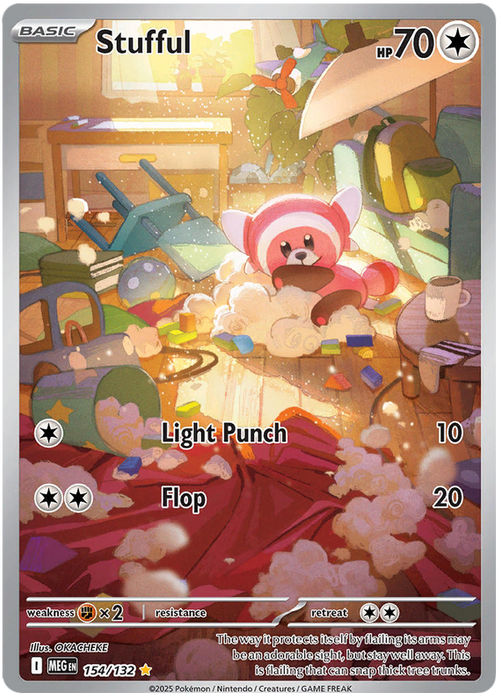 Stufful 154/132 Illustration Rare Pokemon Card (Mega Evolution Base Set ME01)